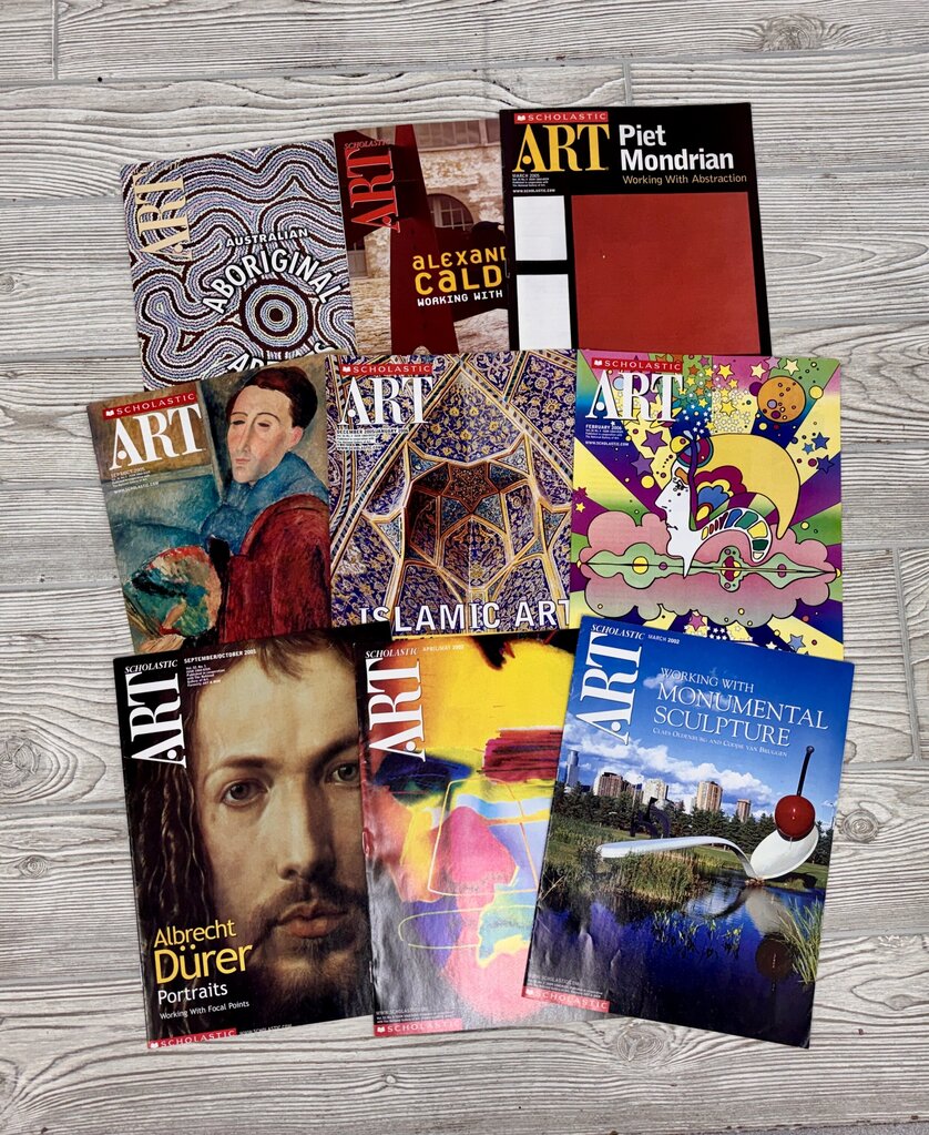 Set of 36 Scholastic Art Magazines Random from 1997-2006 /j