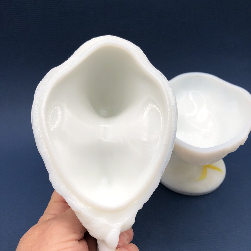 Vtg WestmorelandMilk Glass Rooster Covered Dish /b
