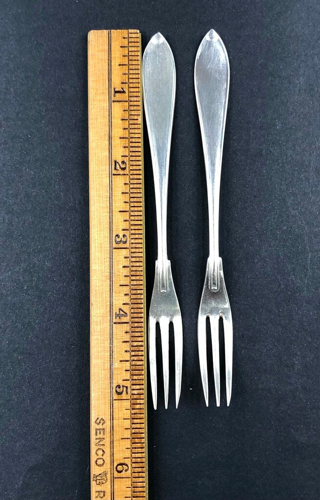 2ea Sweden Prima NS ALP Silver Plate Escargot Forks c.1910’s /b