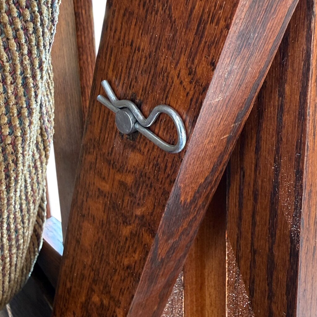 Red Oak Futon with Two Bed Cushions and Matching Pillows