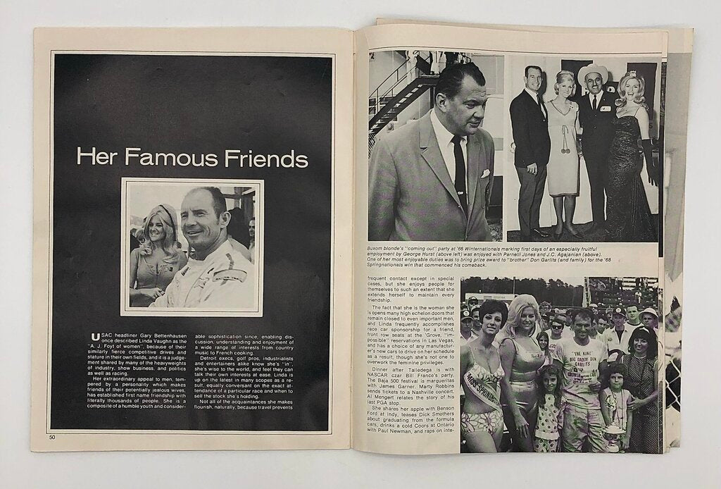 1970 Here’s Linda Auto Racing’s Golden Girl Bio Magazine /b
