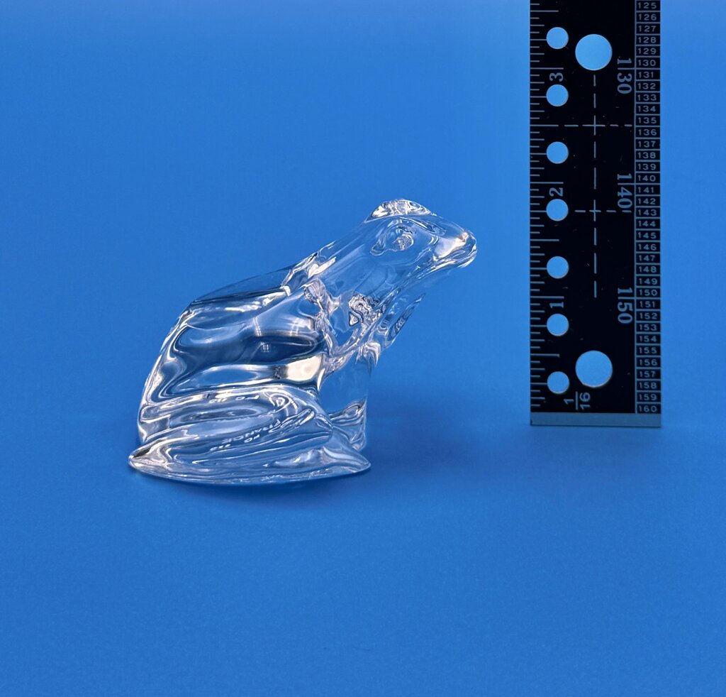 VTG Cristal De Sevres Crystal Frog w/ Certificate By Franklin Mint