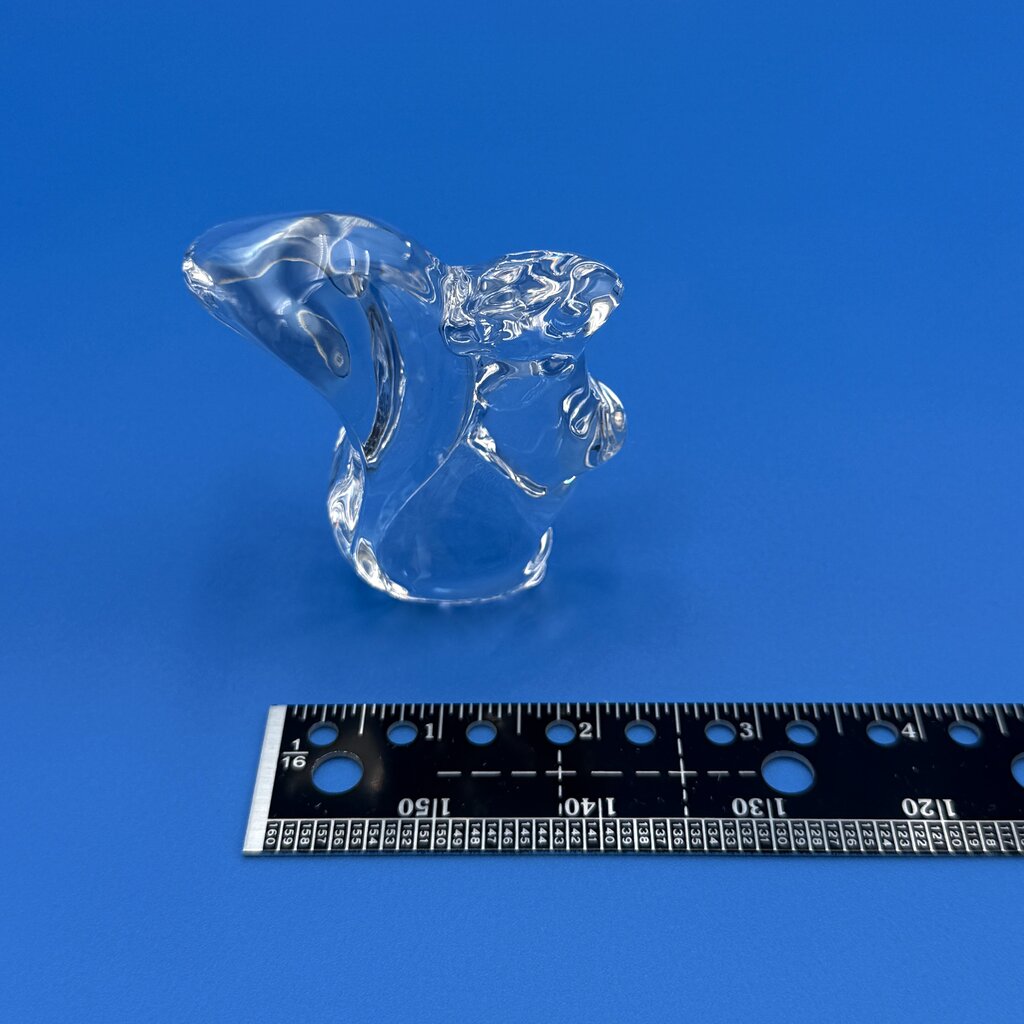 VTG Cristal De Sevres Crystal Squirrel w/ Certificate By Franklin Mint