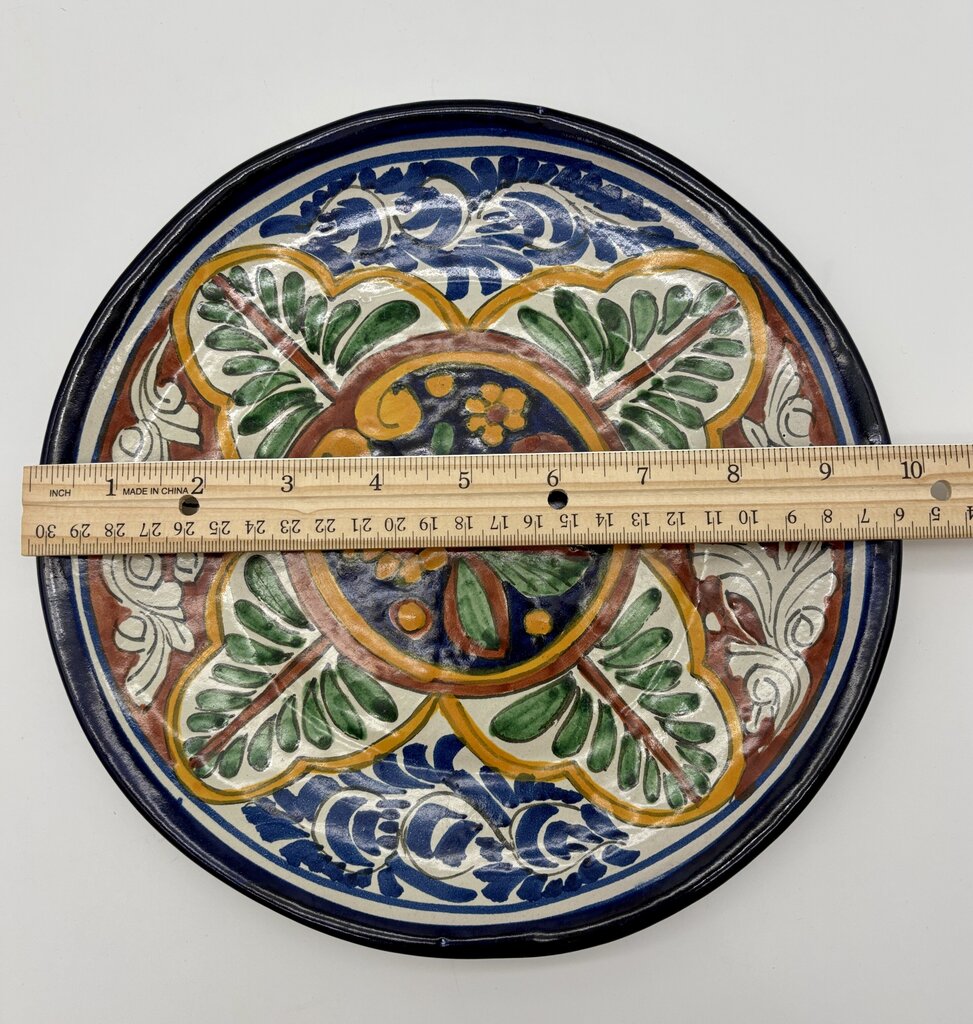 Vtg. Talavera 10” Plate Hand Painted /j