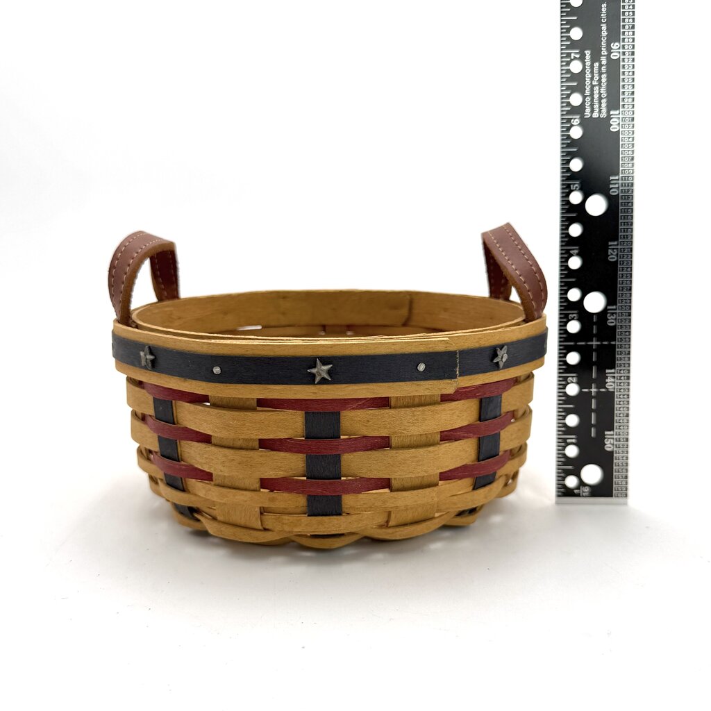 Longaberger 2003 Patriotic Woven Round Basket