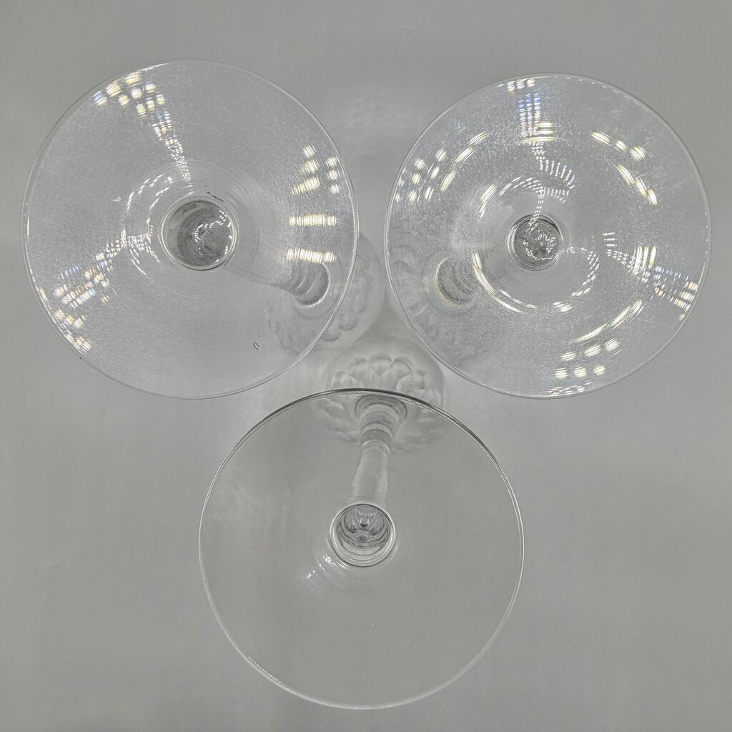 Set Of 3 Orrefors Crystal Prelude Water Goblets 8 1/4” Made In Sweden /cb