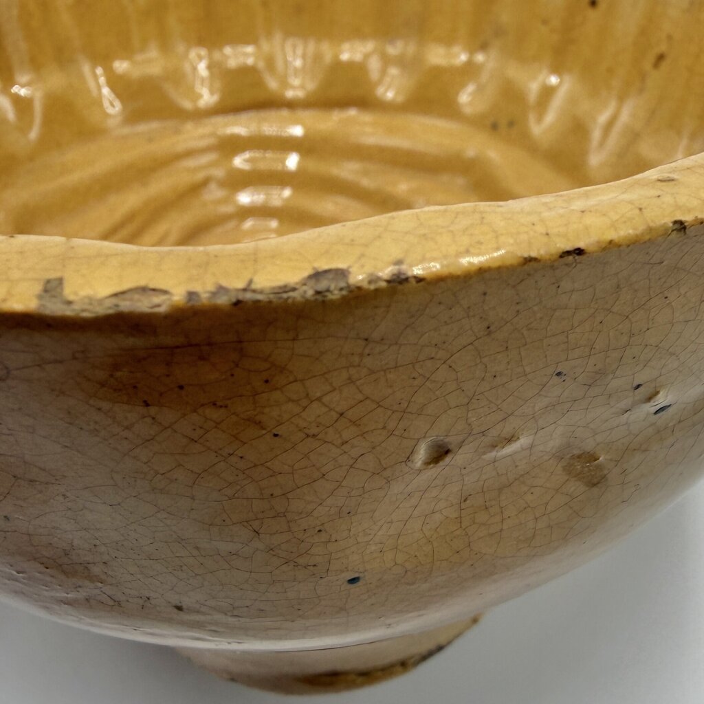 Antique Corn Cob Yellow Ware Food Mold Oval Stoneware Farmhouse Decor /cb