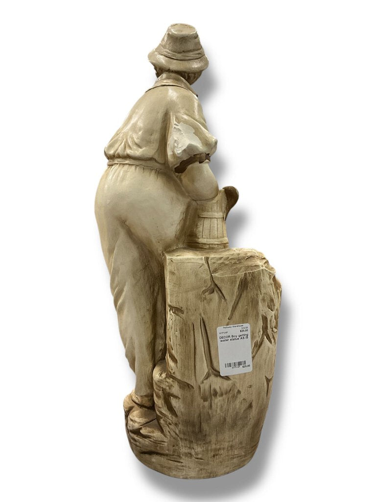 Boy getting water statue AS IS