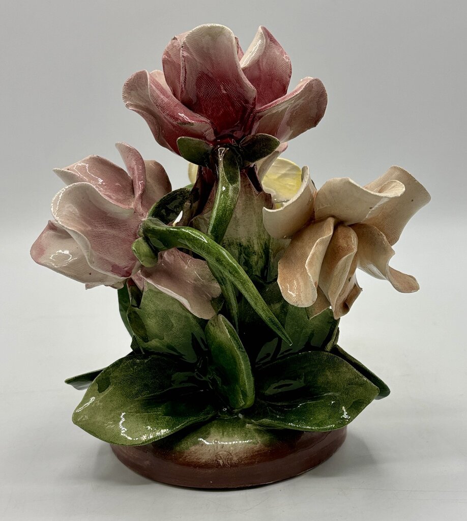 Capodimonte Flower Bouquet Roses /j