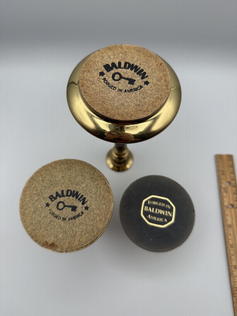 Vintage set of 3 Baldwin Brass Candlestick Holders /ro