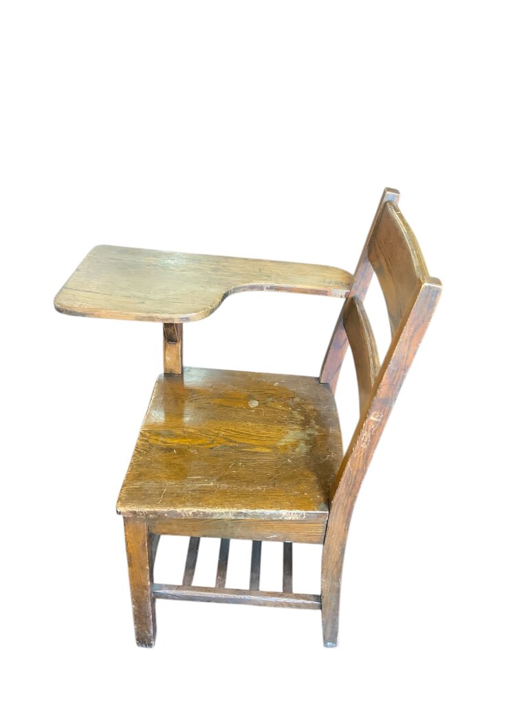 Antique Wood School Chair