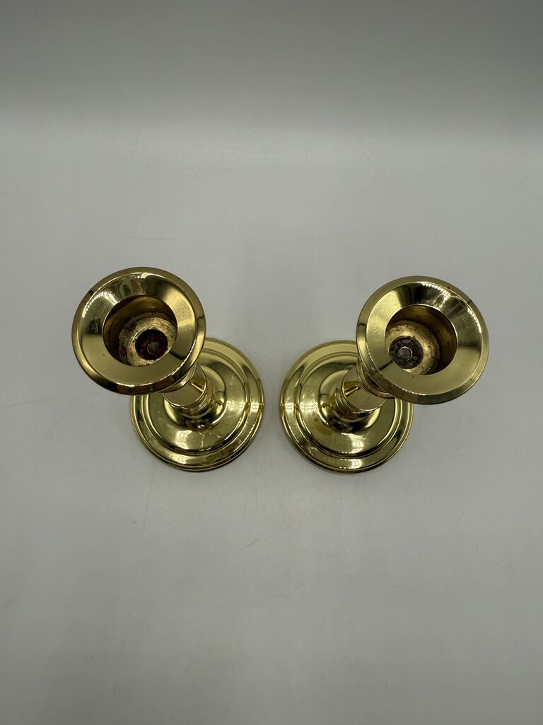Baldwin Brass 7” tall Set of 2 Candlestick Holders /rw