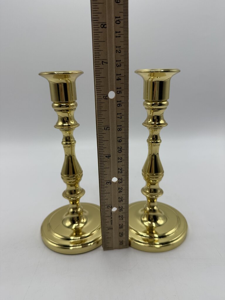 Baldwin Brass 7” tall Set of 2 Candlestick Holders /rw