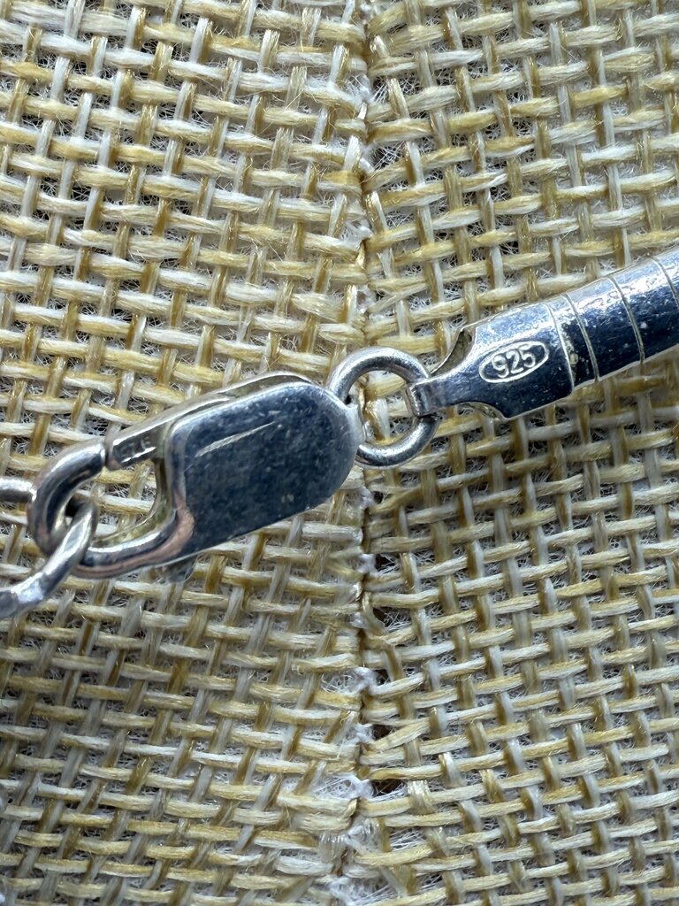 Sterling Silver Omega Chain Necklace 20” Lobster Claw Clasp 20Gr /ro