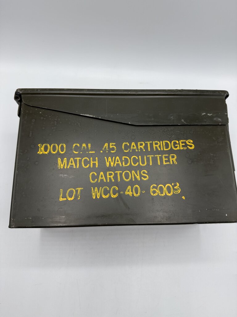 VTG Military Metal Ammo Box 1000 Cal .45 Cartridge Lot WCC-40-6003 /rw
