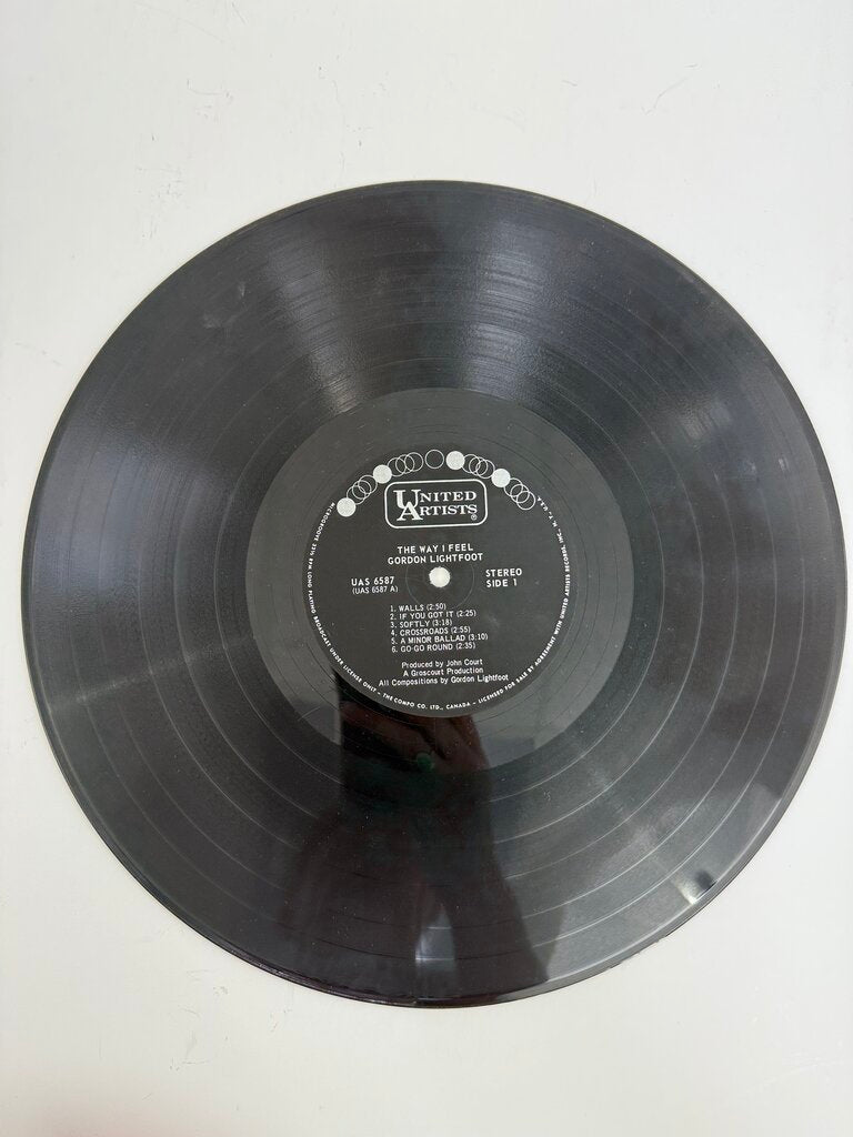 VTG Vinyl Record Album Gordon Lightfoot The Way I Feel /ro