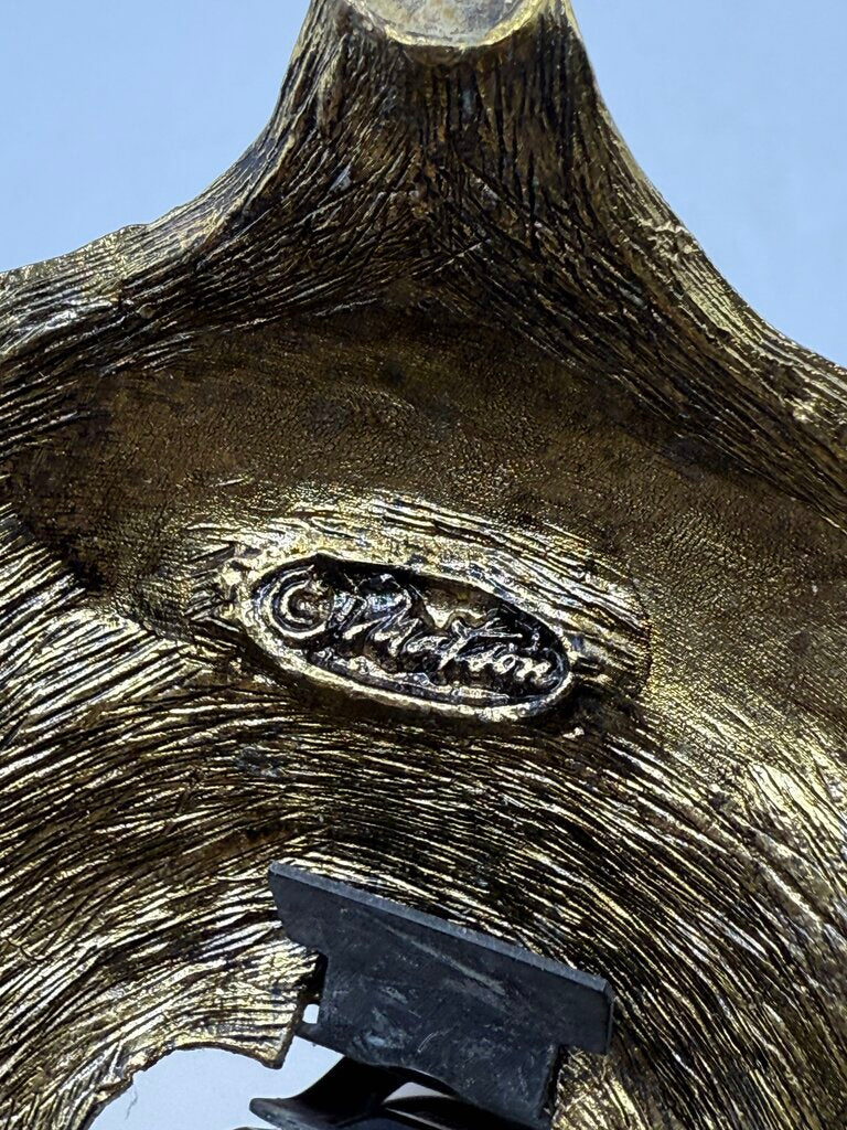 VTG Matson K770 Signed Regency Brass Hurricane Accent Lamp/Light 6” tall /rw