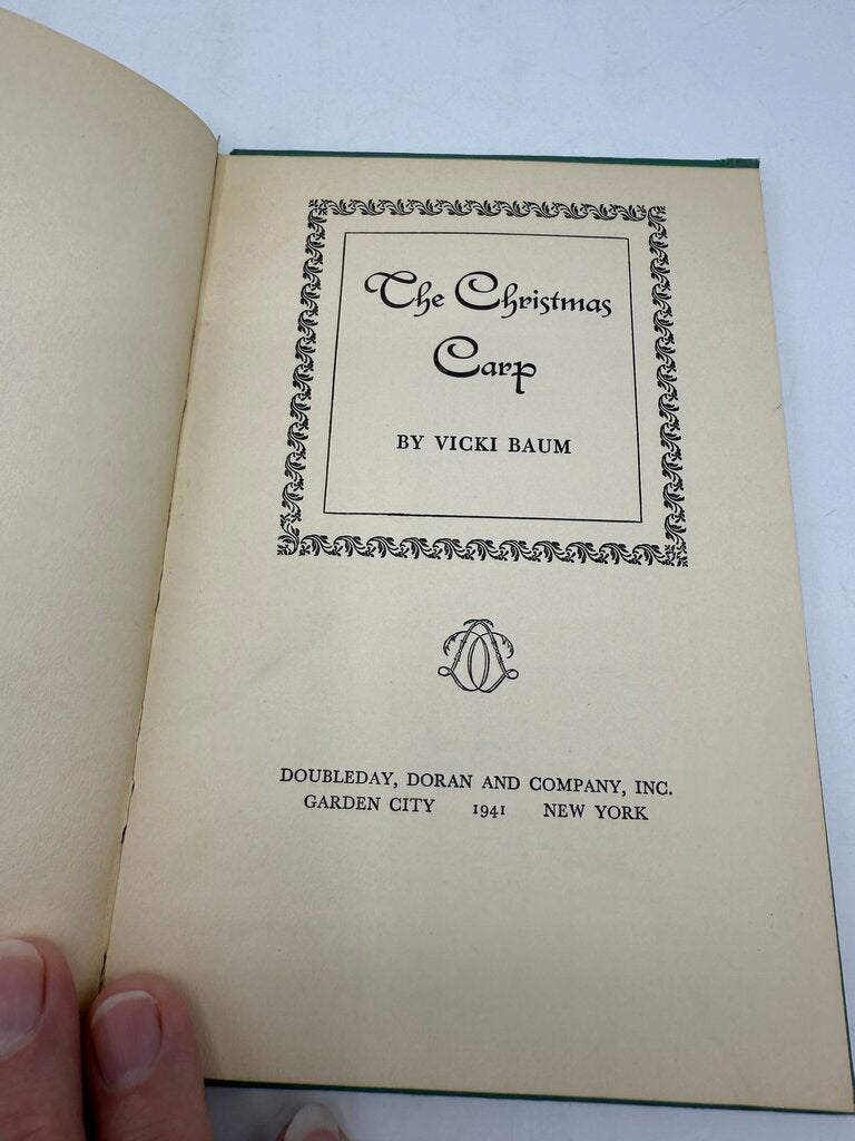 VTG 1941 The Christmas Carp A Story by Vicki Baum Hardcover Book /rb