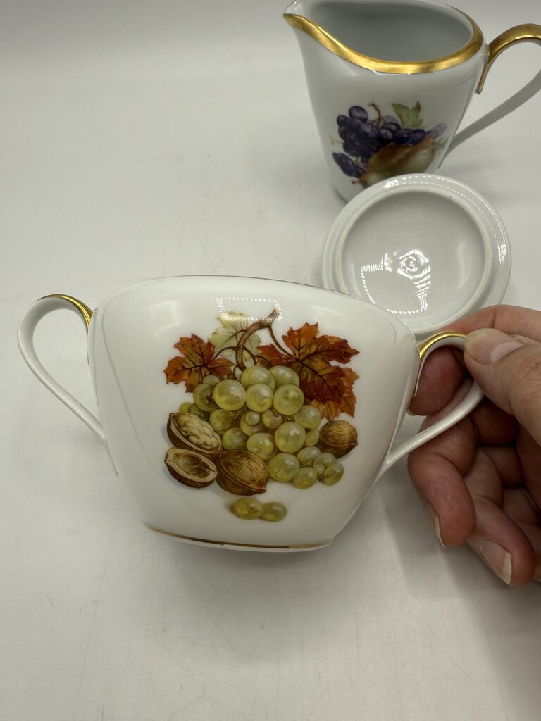 E&R Golden Crown ORCHARD Harvest Bavaria Sugar & Creamer /roh