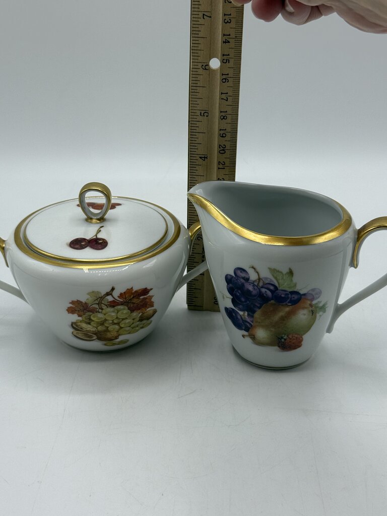 E&R Golden Crown ORCHARD Harvest Bavaria Sugar & Creamer /roh