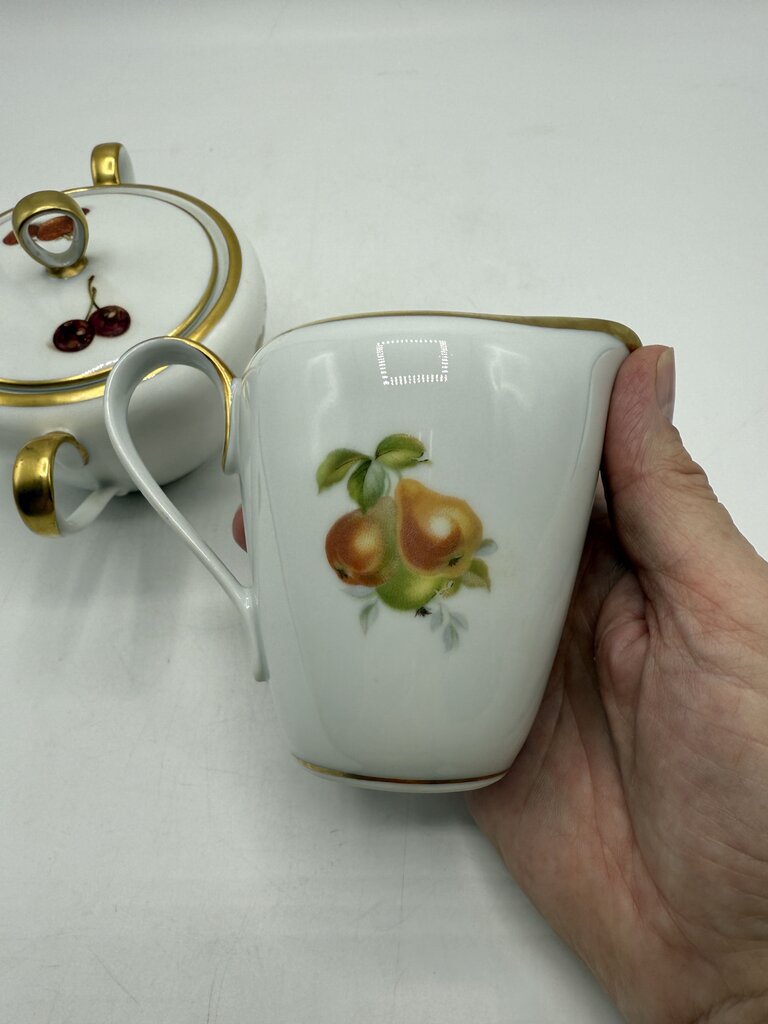 E&R Golden Crown ORCHARD Harvest Bavaria Sugar & Creamer /roh