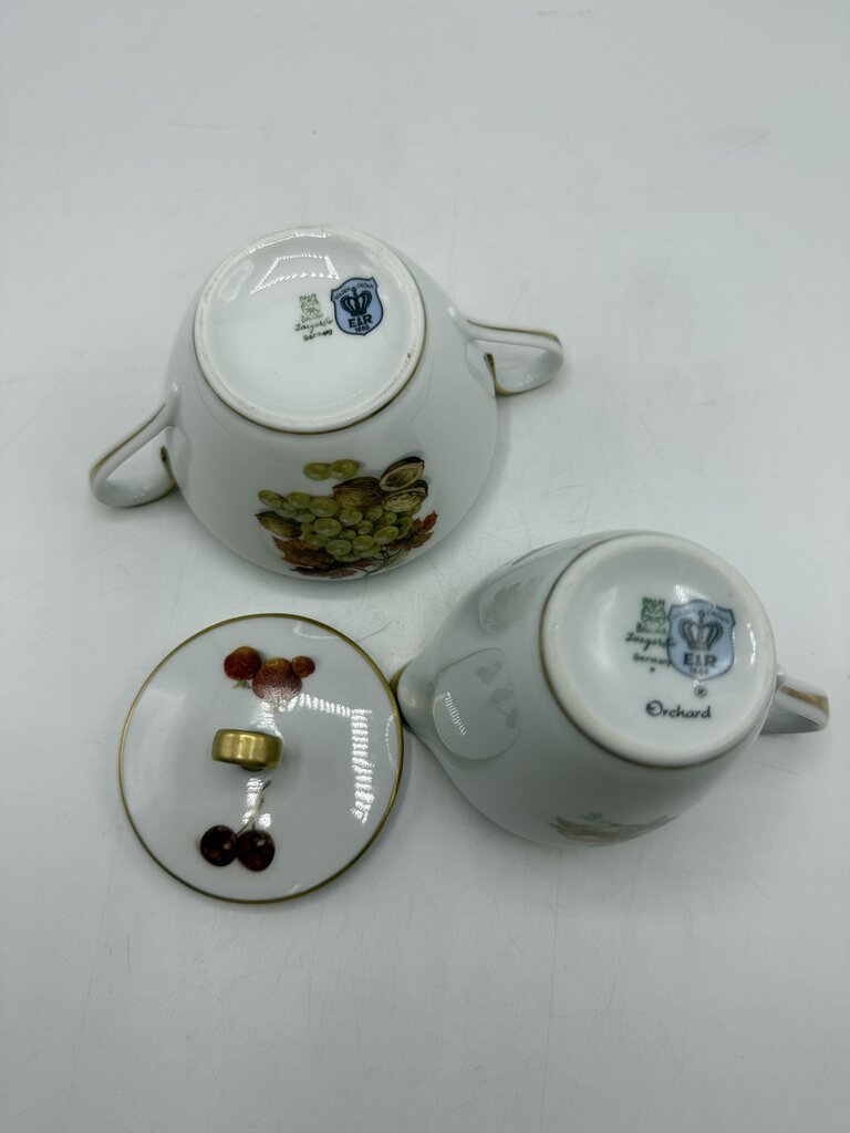 E&R Golden Crown ORCHARD Harvest Bavaria Sugar & Creamer /roh