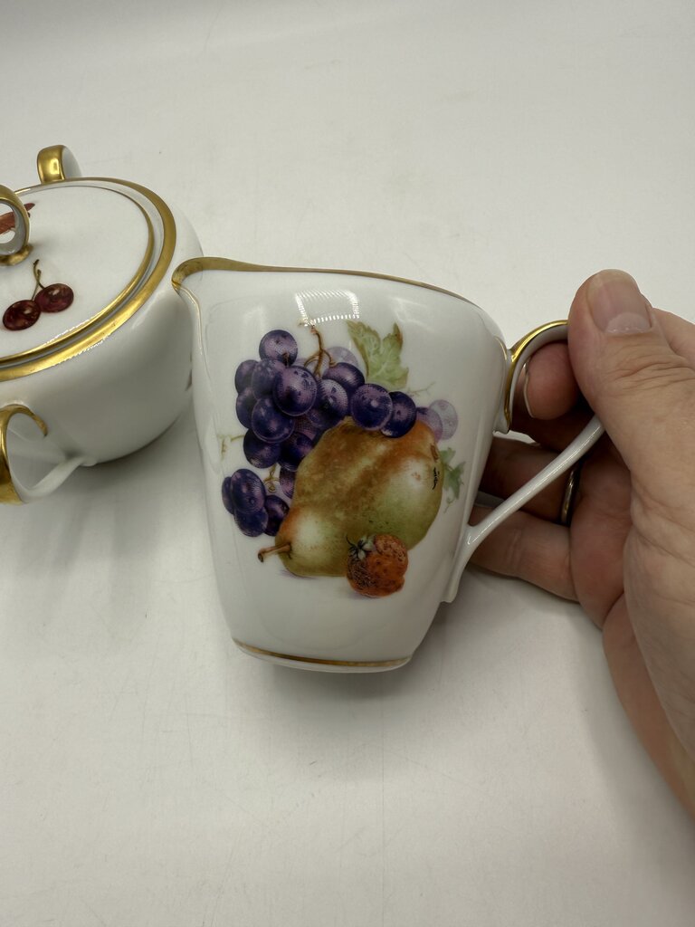E&R Golden Crown ORCHARD Harvest Bavaria Sugar & Creamer /roh