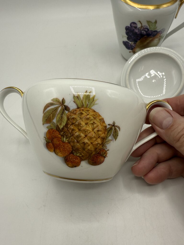 E&R Golden Crown ORCHARD Harvest Bavaria Sugar & Creamer /roh