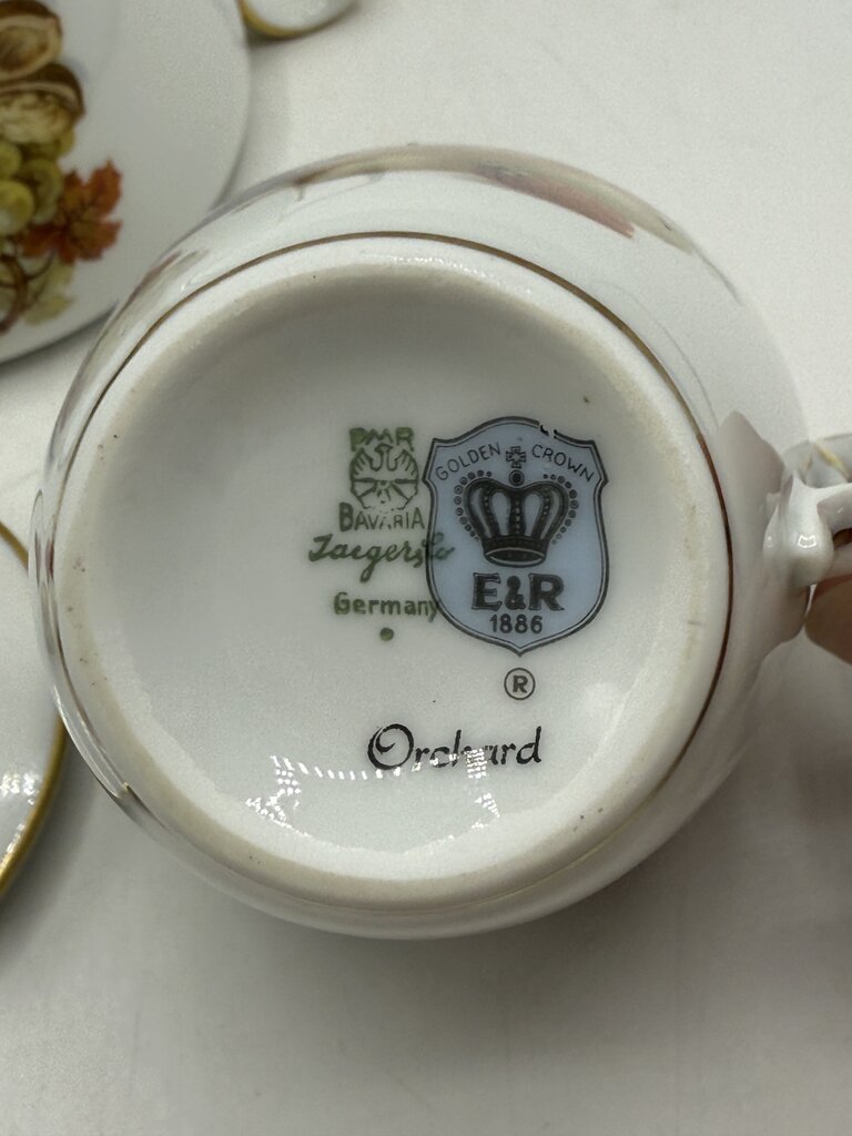 E&R Golden Crown ORCHARD Harvest Bavaria Sugar & Creamer /roh
