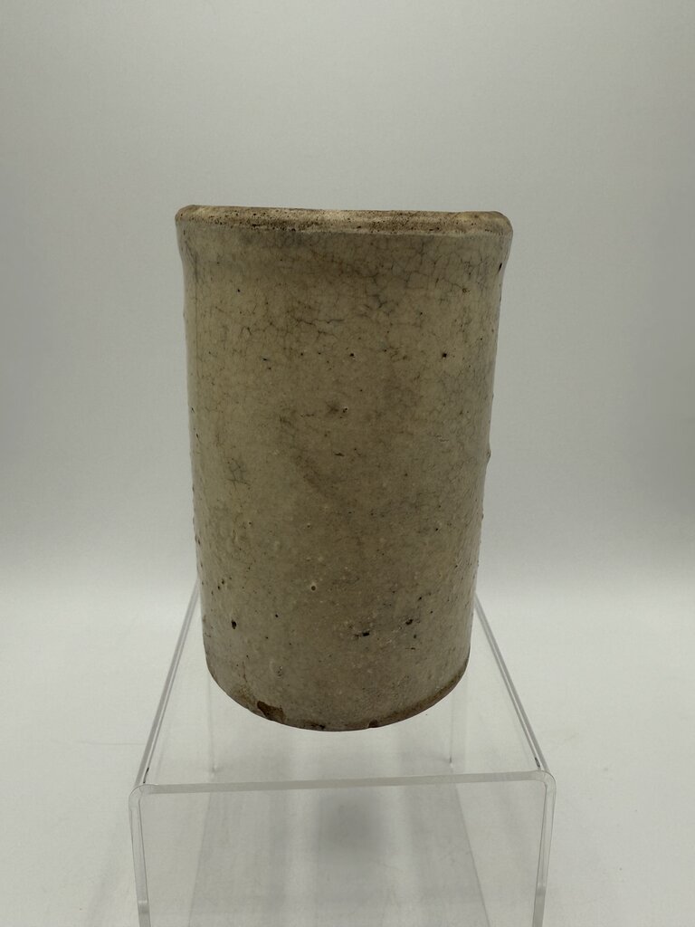 VTG Primitive Small Stoneware Crock 5” Tall Salt Glaze /rw