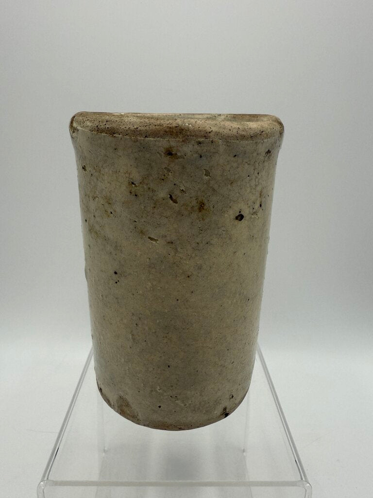 VTG Primitive Small Stoneware Crock 5” Tall Salt Glaze /rw