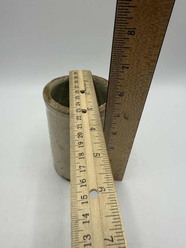 VTG Primitive Small Stoneware Crock 5” Tall Salt Glaze /rw