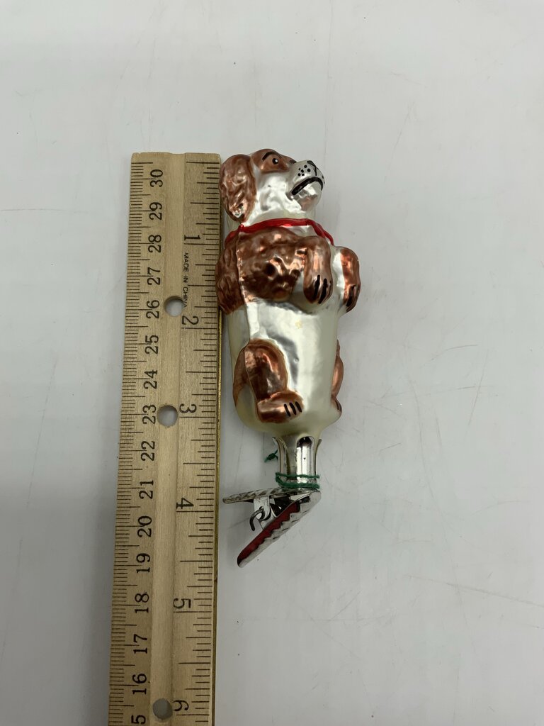 Old World Christmas Ornament Set of 3 Dogs Clip Ons /rw