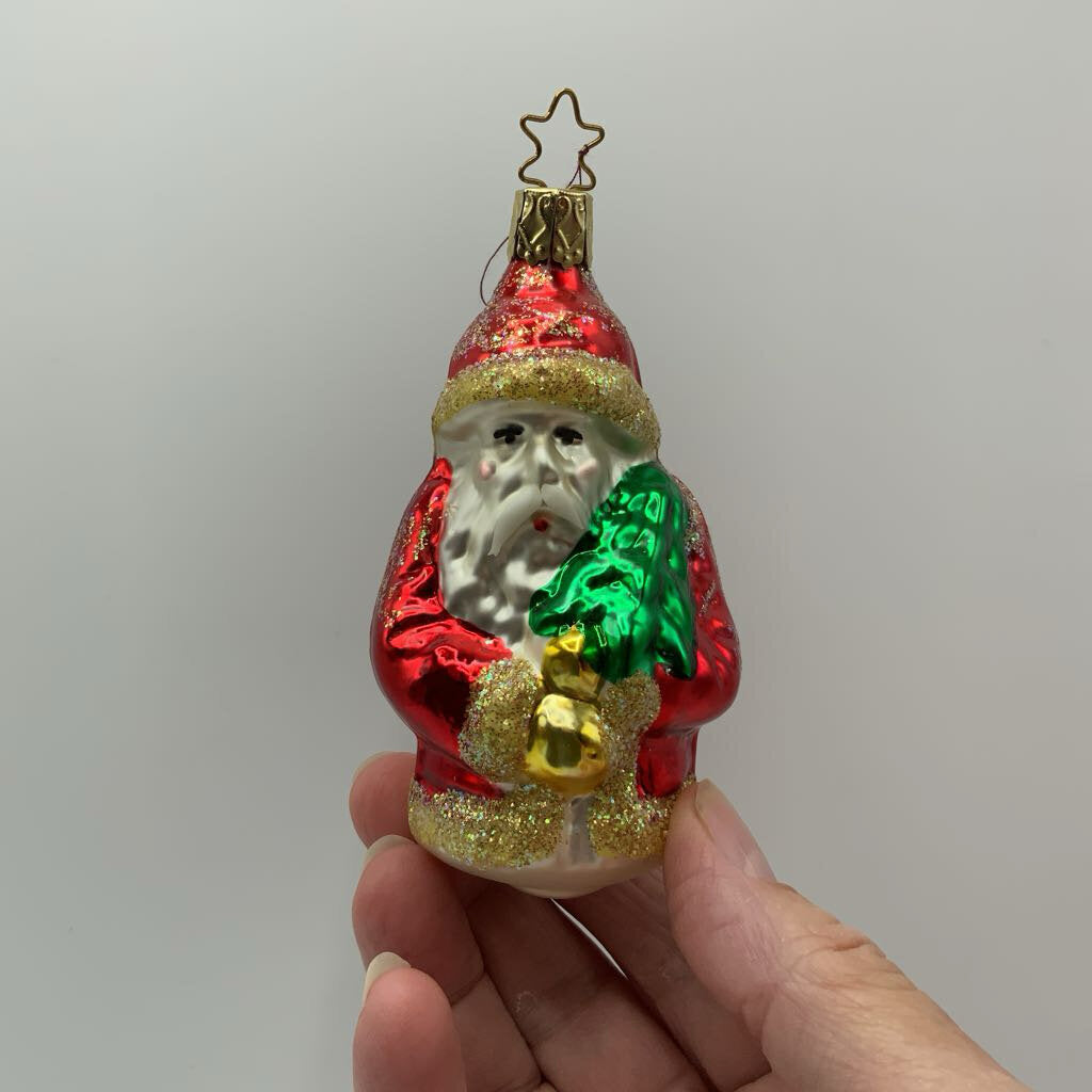 Old World Christmas Ornaments Thanksgiving Turkey & Santa /rw