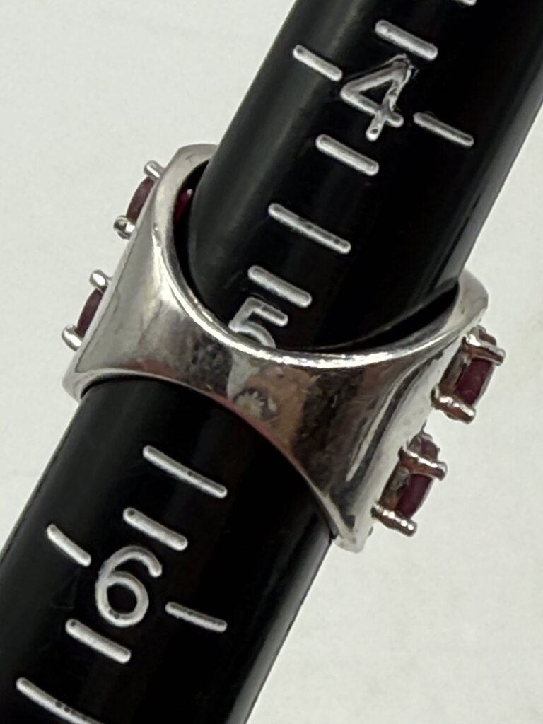 Cocktail Ring 925 Sterling Silver 14 Gemstones Sz 5 /ro