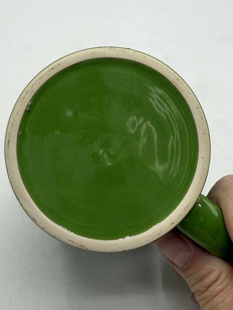 VTG Fiestaware Halloween Shamrock Green Witch Java Mug 12 oz. /rb
