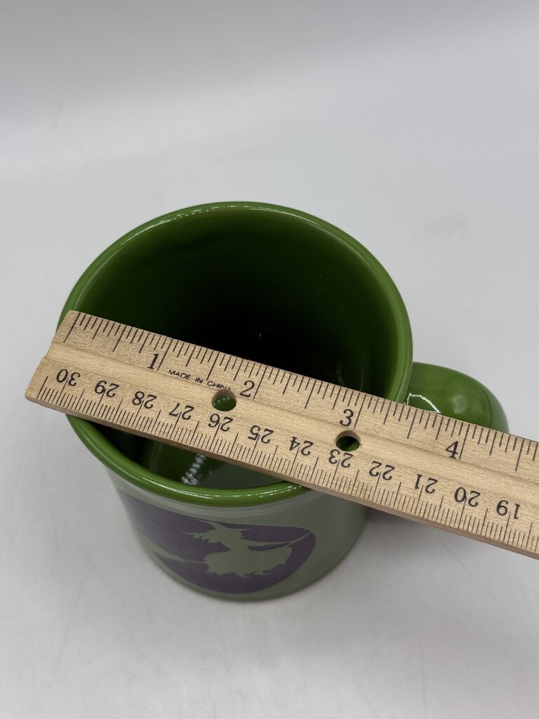 VTG Fiestaware Halloween Shamrock Green Witch Java Mug 12 oz. /rb