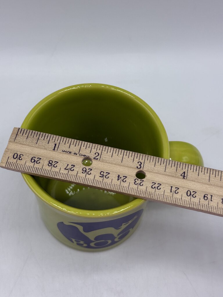 Fiestaware Halloween Boo Cat Lemongrass Green Java Mug /rb