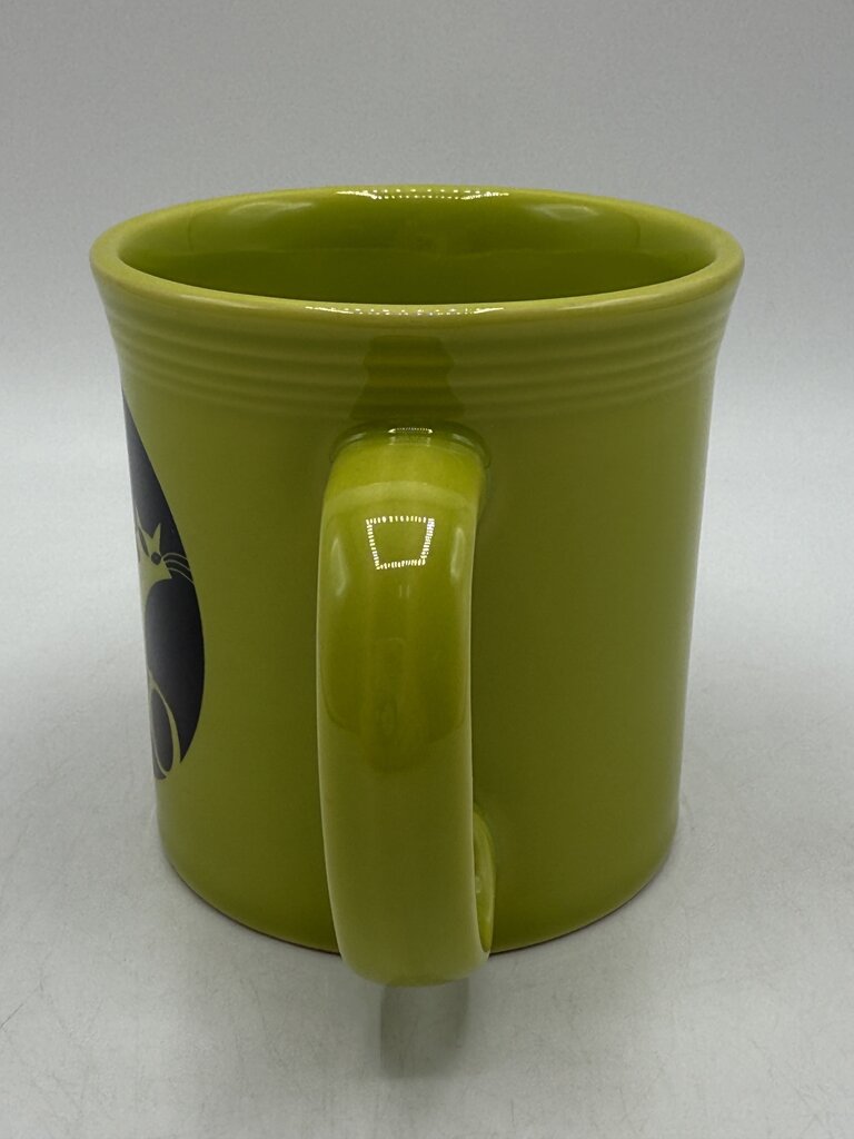 Fiestaware Halloween Boo Cat Lemongrass Green Java Mug /rb