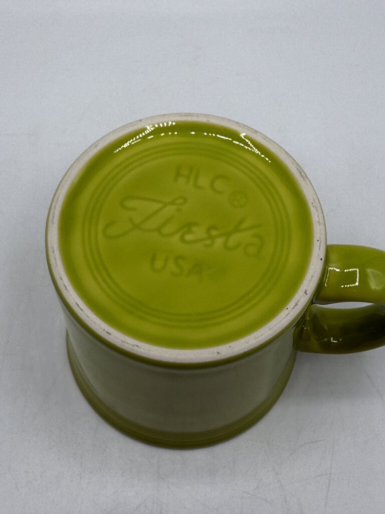 Fiestaware Halloween Boo Cat Lemongrass Green Java Mug /rb