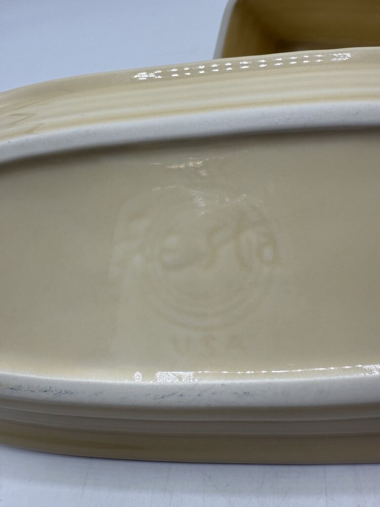 Fiestaware Covered Butter Dish Pale Yellow /rb