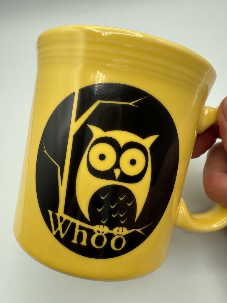 HLC Fiesta Sunflower Yellow Halloween Owl Coffee/Tea Mug /rc