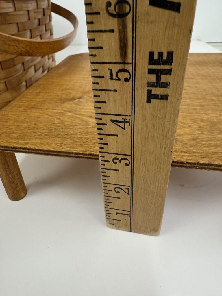 VTG Square HInged Pie Basket Double Handle /rw