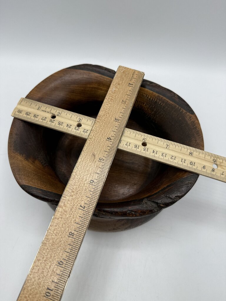 Solid Walnut Wood Bowl Handmade Signed /rw