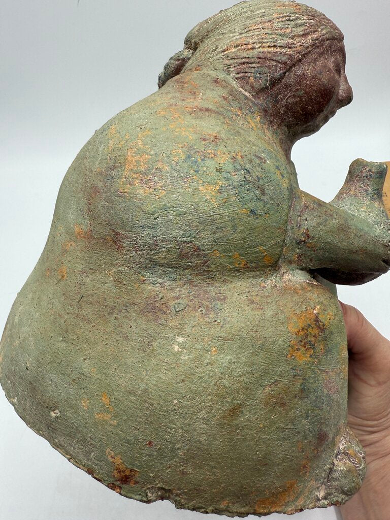 Mexican Folk Art Handmade Seated Abuela (Grandmother) /rw