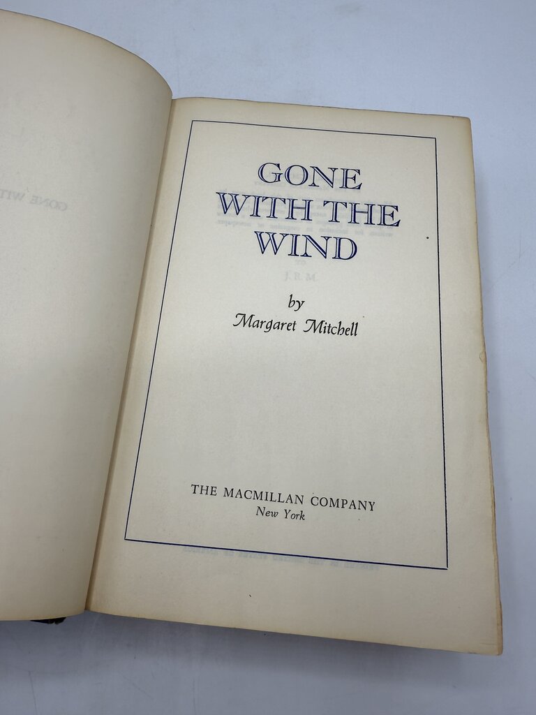 1936 Hardcover Book “Gone With The Wind” Blue Cover /rb