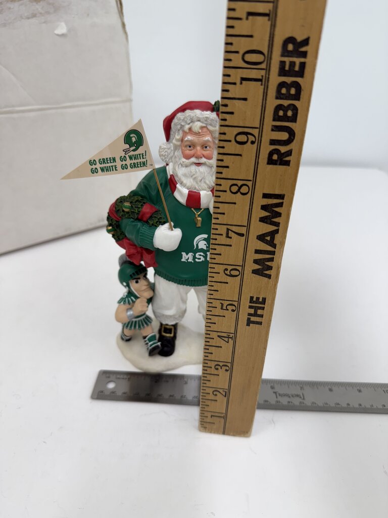 MSU Santa Figurine Danbury Mint 9” Tall /rw