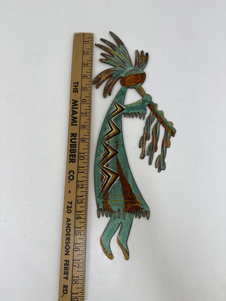 Robert Shields Metal Kokopelli Dancer Musician Wall Sculpture signed by artist /ro