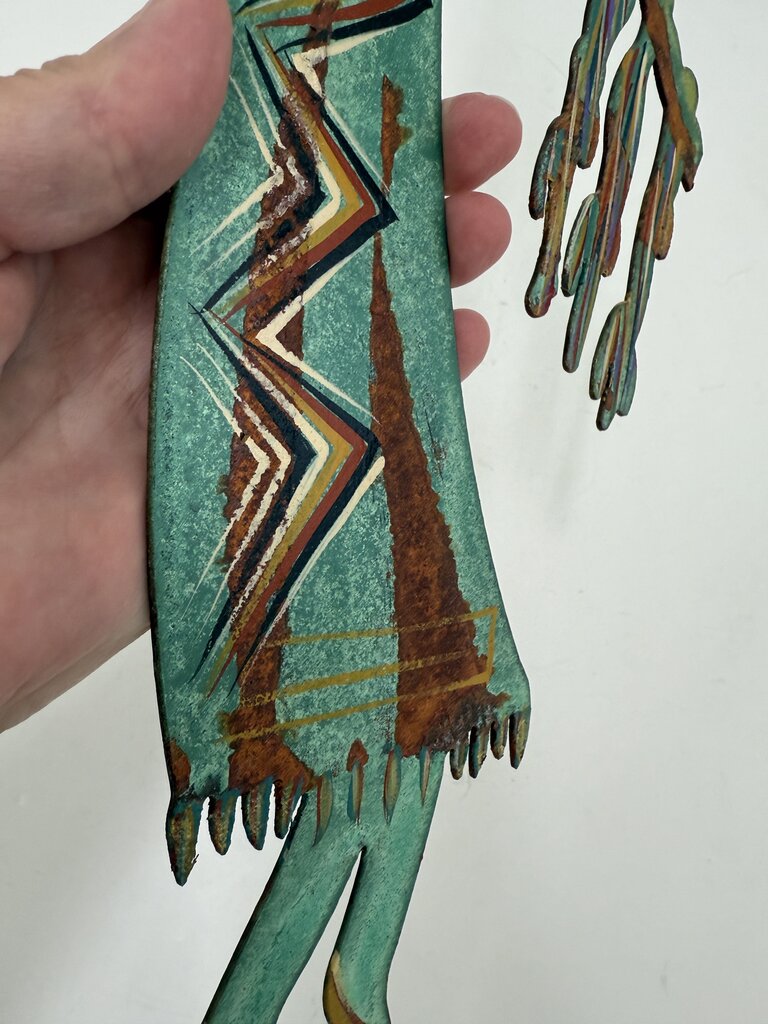Robert Shields Metal Kokopelli Dancer Musician Wall Sculpture signed by artist /ro