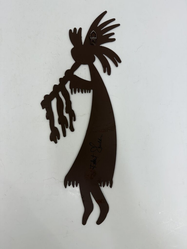 Robert Shields Metal Kokopelli Dancer Musician Wall Sculpture signed by artist /ro